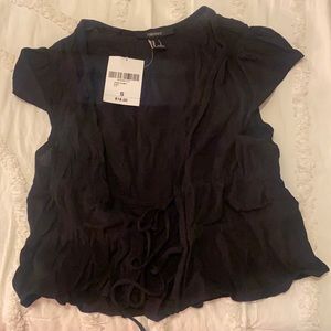 Forever 21 Tie Peasant Blouse NWT